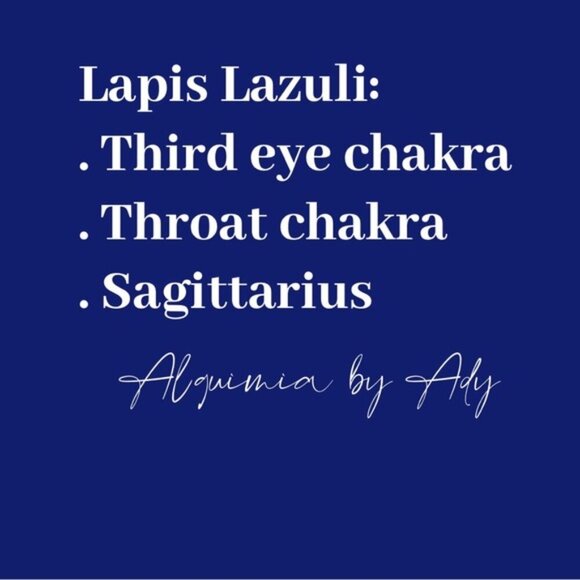 Lapis lazuli vermeil gold pendant necklace - Picture 5 of 5